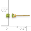 14K 3mm August/Peridot Post Earrings - Birthstone Company