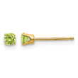 14K 3mm August/Peridot Post Earrings - Birthstone Company