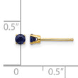 14K 3mm September/Sapphire Post Earrings - Birthstone Company