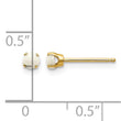 14K 3mm October/Opal Post Earrings - Birthstone Company