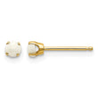 14K 3mm October/Opal Post Earrings - Birthstone Company