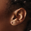 14K 4mm Round January/Garnet Post Earrings - Birthstone Company