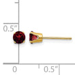 14K 4mm Round January/Garnet Post Earrings - Birthstone Company