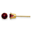 14K 4mm Round January/Garnet Post Earrings - Birthstone Company