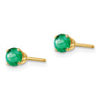 14K 4mm May/Emerald Post Earrings - Birthstone Company