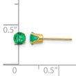 14K 4mm May/Emerald Post Earrings - Birthstone Company