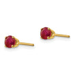14K 4mm July/Ruby Post Earrings - Birthstone Company