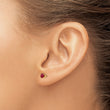 14K 4mm July/Ruby Post Earrings - Birthstone Company