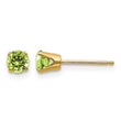 14K 4mm August/Peridot Post Earrings - Birthstone Company