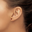 14K 5mm Garnet Earrings January - Birthstone Company