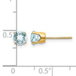14k 5mm Aquamarine Earrings - March - Birthstone Company
