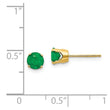14K 5mm Natural Emerald Earrings May