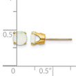 14K 5mm Opal Earrings October - Birthstone Company