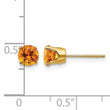 14K 5mm Citrine Earrings November - Birthstone Company