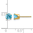 14K 5mm Blue Topaz Earrings December - Birthstone Company