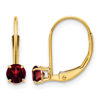 14K Garnet Earrings January - Birthstone Company