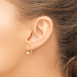 14k 4mm Round October/Opal Leverback Earrings - Birthstone Company