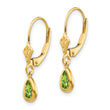 14k 6x4mm August/Peridot Earrings - Birthstone Company