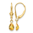 14k 6x4mm November/Citrine Earrings - Birthstone Company