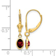 14k 6x4mm Garnet/January Earrings - Birthstone Company