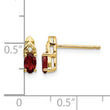 14k Garnet and Diamond Earrings - Birthstone Company