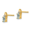 14k Aquamarine and Diamond Earrings - Birthstone Company