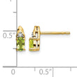 14k Peridot and Diamond Earrings - Birthstone Company