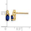 14k Sapphire and Diamond Earrings - Birthstone Company