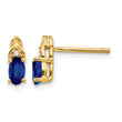 14k Sapphire and Diamond Earrings - Birthstone Company