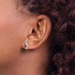 14k White Gold Garnet and Diamond Post Earrings - Birthstone Company