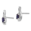 14k White Gold Sapphire and Diamond Post Earrings - Birthstone Company