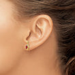 14k Garnet and Diamond Post Earrings - Birthstone Company