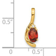 14K Garnet and Diamond Pendant - Birthstone Company