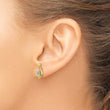 14k Aquamarine and Diamond Post Earrings - Birthstone Company
