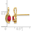 14k Ruby and Diamond Post Earrings - Birthstone Company