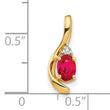 14K Ruby and Diamond Pendant - Birthstone Company