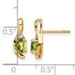 14k Peridot and Diamond Post Earrings - Birthstone Company