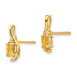 14k Citrine and Diamond Post Earrings - Birthstone Company