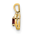14K Garnet and Diamond Heart Pendant - Birthstone Company