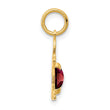 14K Boy 6x4 Oval Genuine Garnet-January - Birthstone Company