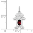 14K White Gold Girl 6x4 Oval Genuine Garnet-January - Birthstone Company