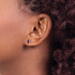14k White Gold 6X3mm Rhodolite Garnet Marquise Stud Earring