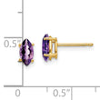 14k 7x3.5mm Marquise Amethyst earring