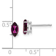 14k White Gold 7x3.5mm Rhodolite Garnet Marquise Stud Earring
