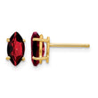 14k 8x4mm Marquise Garnet earring - Birthstone Company