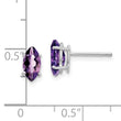 14k White Gold 8x4mm Amethyst Marquise Stud Earring