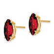 14k Garnet Marquise Stud Earring