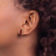 14k Garnet Marquise Stud Earring