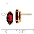14k Garnet Marquise Stud Earring