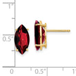 14k Garnet Marquise Stud Earring